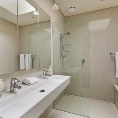 modern bathroom in luxury apartment